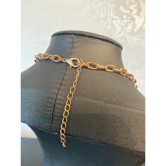 Vintage Gold & Silver Disc Necklace With Adjustable Chain - Picture 4 of 4